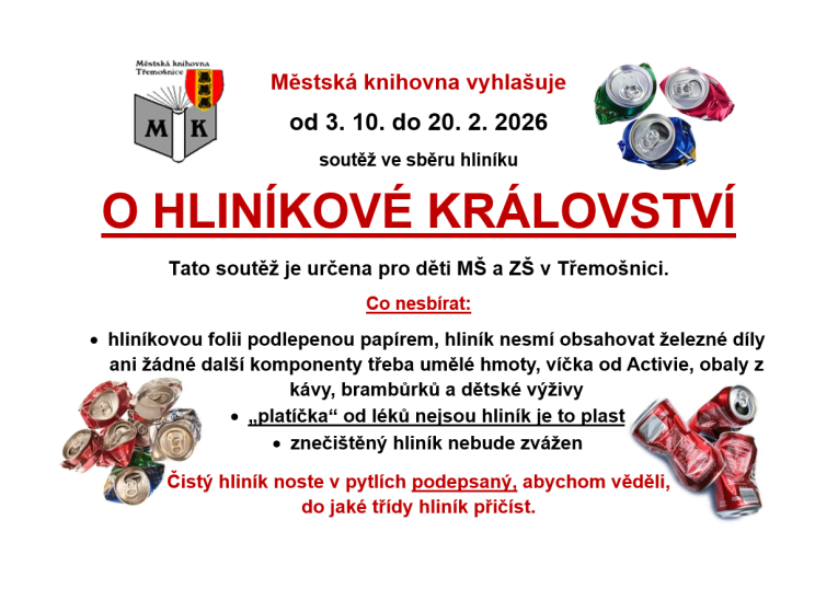 Soutěž ve sběru hliníku